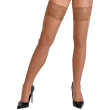 Halterlose Strümpfe mit 9-cm-Spitzenabschluss, Oeko-Tex zertifiziert. Halterlose Strümpfe mit 9-cm-Spitzenabschluss, Oeko-Tex zertifiziert.