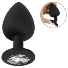 Analplug aus Silikon mit Schmuckstein Analplug aus Silikon mit Schmuckstein