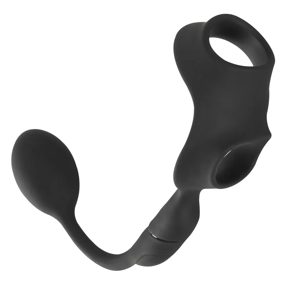 Penis-/Hodenring „Cock Ring with RC Butt Plug“ mit Vibro-Analplug, kabellose Fernbedienung Penis-/Hodenring „Cock Ring with RC Butt Plug“ mit Vibro-Analplug, kabellose Fernbedienung