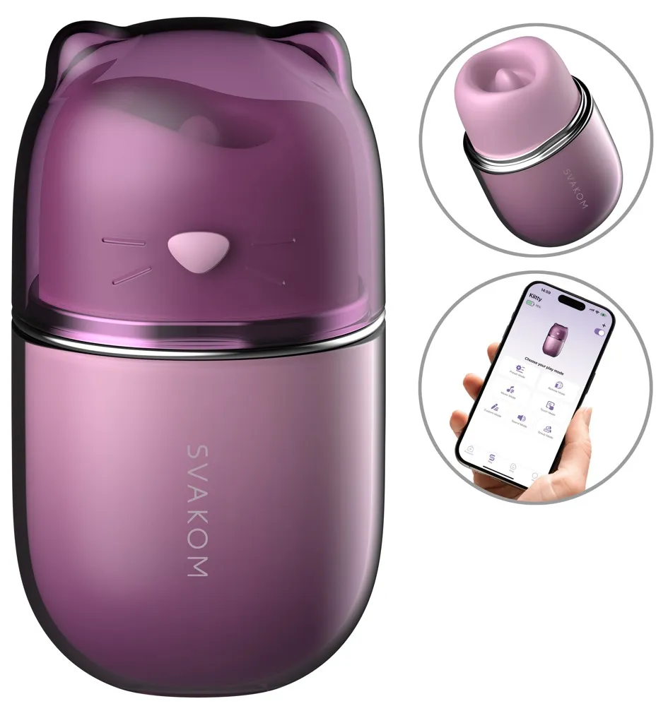 Auflegevibrator „Klitty“ mit Leck- und Saugfunktion Auflegevibrator „Klitty“ mit Leck- und Saugfunktion