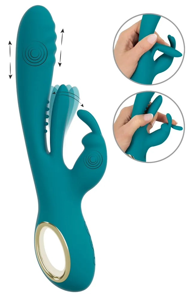Rabbitvibrator mit Stoßfunktion und G-Punkt-Zunge Rabbitvibrator mit Stoßfunktion und G-Punkt-Zunge