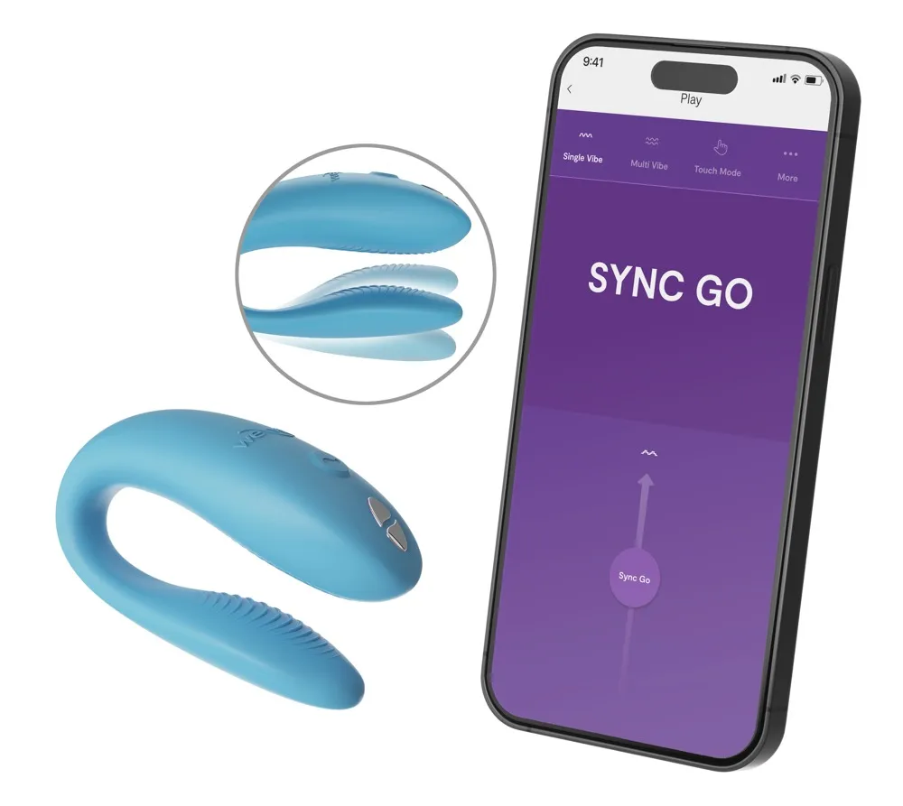 Paarvibrator „Sync Go“ mit 10+ Vibrationsmodi per App Paarvibrator „Sync Go“ mit 10+ Vibrationsmodi per App