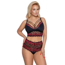 BH plus Slip mit edler 2-farbiger Spitze BH plus Slip mit edler 2-farbiger Spitze