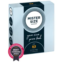 Kondome „53 mm“, transparent, hauchdünn, feucht Kondome „53 mm“, transparent, hauchdünn, feucht