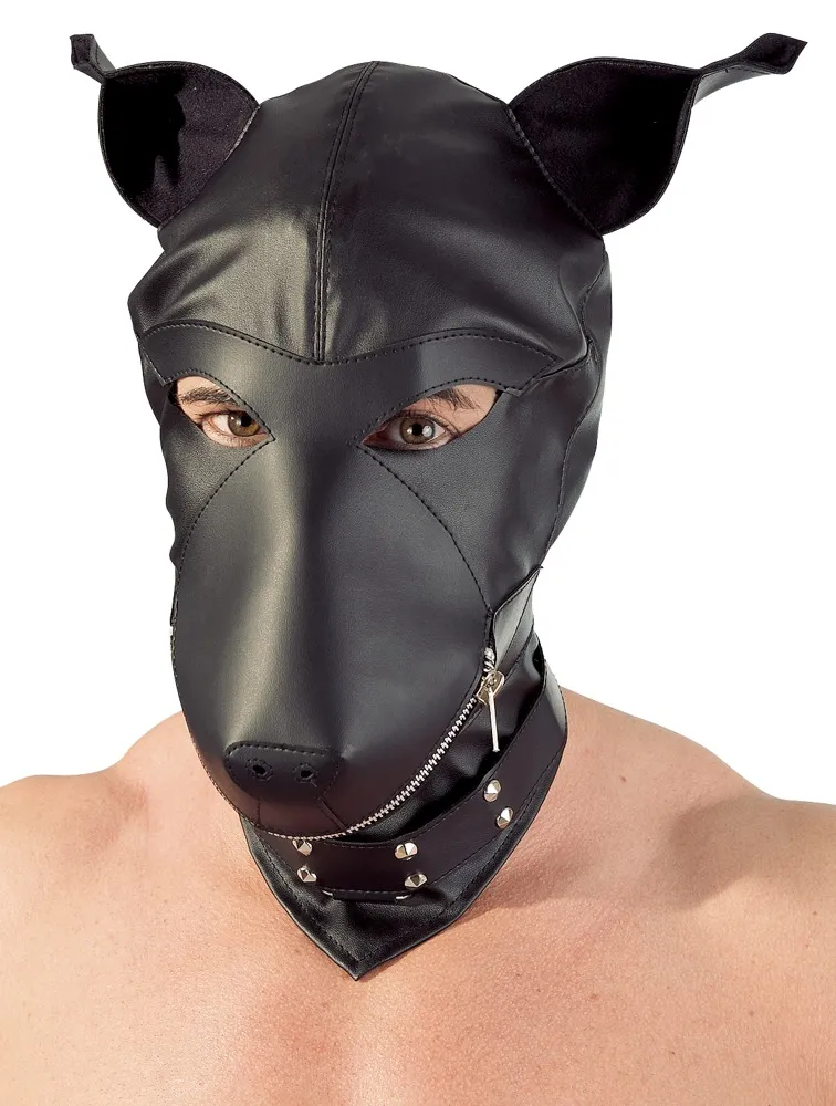 Kopfmaske „Dog“ aus weichem Lederimitat Kopfmaske „Dog“ aus weichem Lederimitat