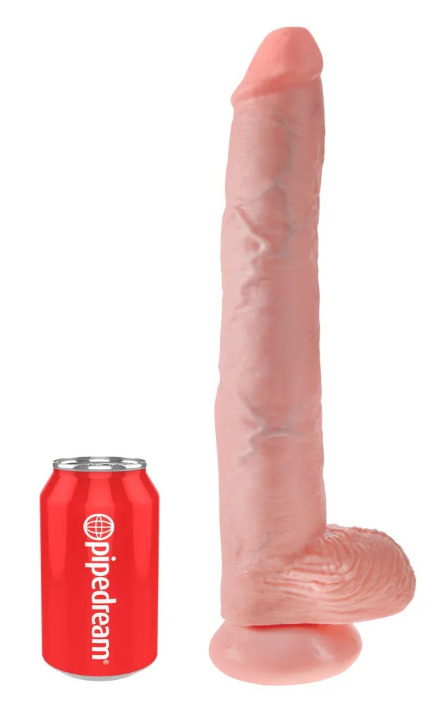 Naturdildo „14" Cock with Balls" mit Saugfuß Naturdildo „14" Cock with Balls" mit Saugfuß