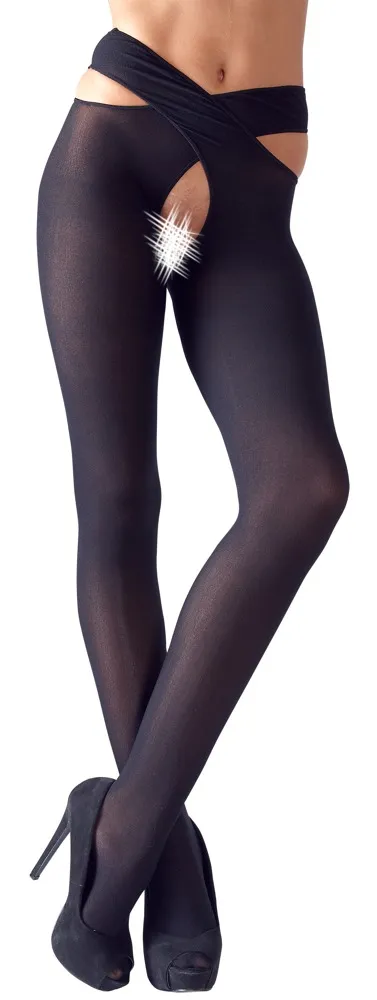 Strümpfe mit Hüfthaltern, im Schritt offen Strümpfe mit Hüfthaltern, im Schritt offen