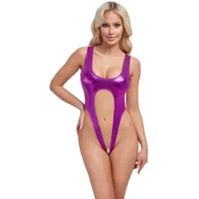 Ouvert-Body in schillerndem Metallic-Pink Ouvert-Body in schillerndem Metallic-Pink