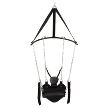 Liebesschaukel "Sex Swing" mit Liegefläche aus Leder und Kopfpolster Liebesschaukel "Sex Swing" mit Liegefläche aus Leder und Kopfpolster