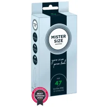 Kondome „47 mm“, transparent, hauchdünn, feucht Kondome „47 mm“, transparent, hauchdünn, feucht