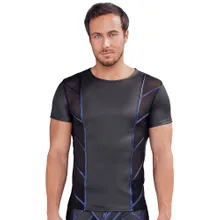 Shirt im stylischen Material-Mix Shirt im stylischen Material-Mix