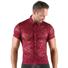 Hemd aus dunkelroter Spitze Hemd aus dunkelroter Spitze