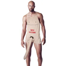 Schürze „Sex Machine“ mit 52 cm langem Plüsch-Penis Schürze „Sex Machine“ mit 52 cm langem Plüsch-Penis