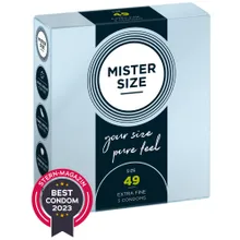 Kondome „49 mm“, transparent, hauchdünn, feucht Kondome „49 mm“, transparent, hauchdünn, feucht