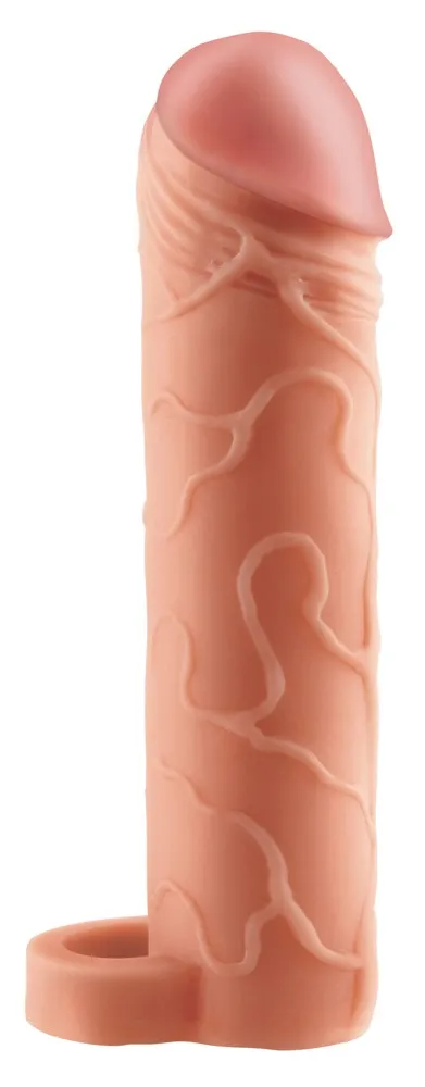 Penishülle mit Hodenring „Perfect 2" Extension with Ball Strap“, verlängert um 5,1 cm Penishülle mit Hodenring „Perfect 2" Extension with Ball Strap“, verlängert um 5,1 cm