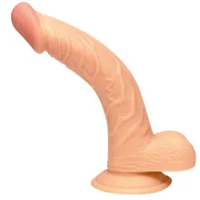 Naturdildo „Curved Passion“, 19 cm, mit Saugfuß Naturdildo „Curved Passion“, 19 cm, mit Saugfuß