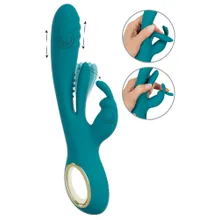 Rabbitvibrator mit Stoßfunktion und G-Punkt-Zunge Rabbitvibrator mit Stoßfunktion und G-Punkt-Zunge
