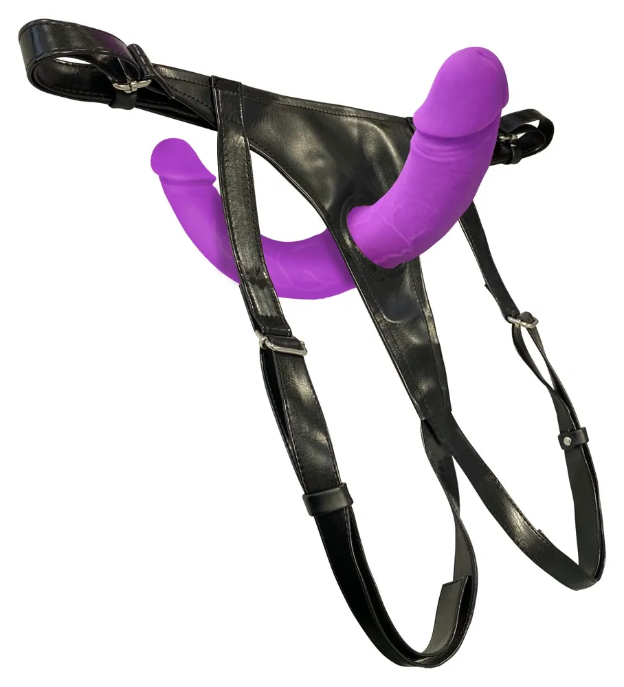 „Super Soft Double Strap-On“ mit herausnehmbarem Doppeldildo „Super Soft Double Strap-On“ mit herausnehmbarem Doppeldildo