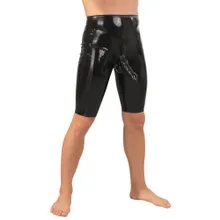 Radlerhose mit Hülle für Penis und Hoden, Latex Radlerhose mit Hülle für Penis und Hoden, Latex