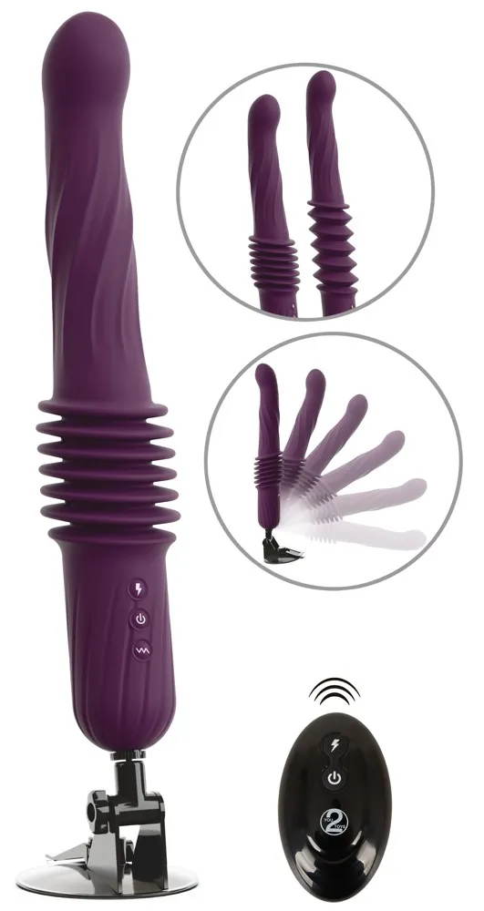 Stoßvibrator „RC Warming Fucking Machine“ mit abnehmbarem Saugfuß Stoßvibrator „RC Warming Fucking Machine“ mit abnehmbarem Saugfuß