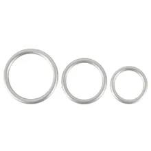 3-teiliges Penisring-Set „Metallic Silicone Cock Ring Set“, aus Silikon 3-teiliges Penisring-Set „Metallic Silicone Cock Ring Set“, aus Silikon