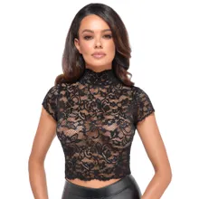 Spitzen-Top „Libido“ , bauchfrei Spitzen-Top „Libido“ , bauchfrei