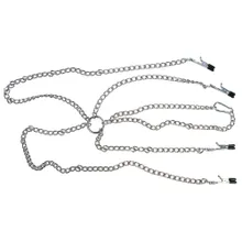 Nippelklammern „Nipple & Clit Clamps“ mit Halskette und Intimklammern Nippelklammern „Nipple & Clit Clamps“ mit Halskette und Intimklammern