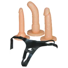 Umschnalldildo-Set „Strap on”, mit 3 Dildos zum Austauschen Umschnalldildo-Set „Strap on”, mit 3 Dildos zum Austauschen