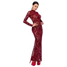 Kleid „Kink Royal“ mit Samtflockprint-Ornamenten Kleid „Kink Royal“ mit Samtflockprint-Ornamenten