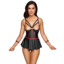 Hebe plus String ouvert, mit abnehmbaren Handfesseln Hebe plus String ouvert, mit abnehmbaren Handfesseln