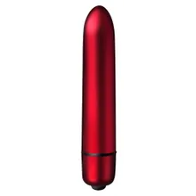 Vibrobullet „Scarlet Velvet“ mit 10 Vibrationsmodi und Mattlook. Vibrobullet „Scarlet Velvet“ mit 10 Vibrationsmodi und Mattlook.