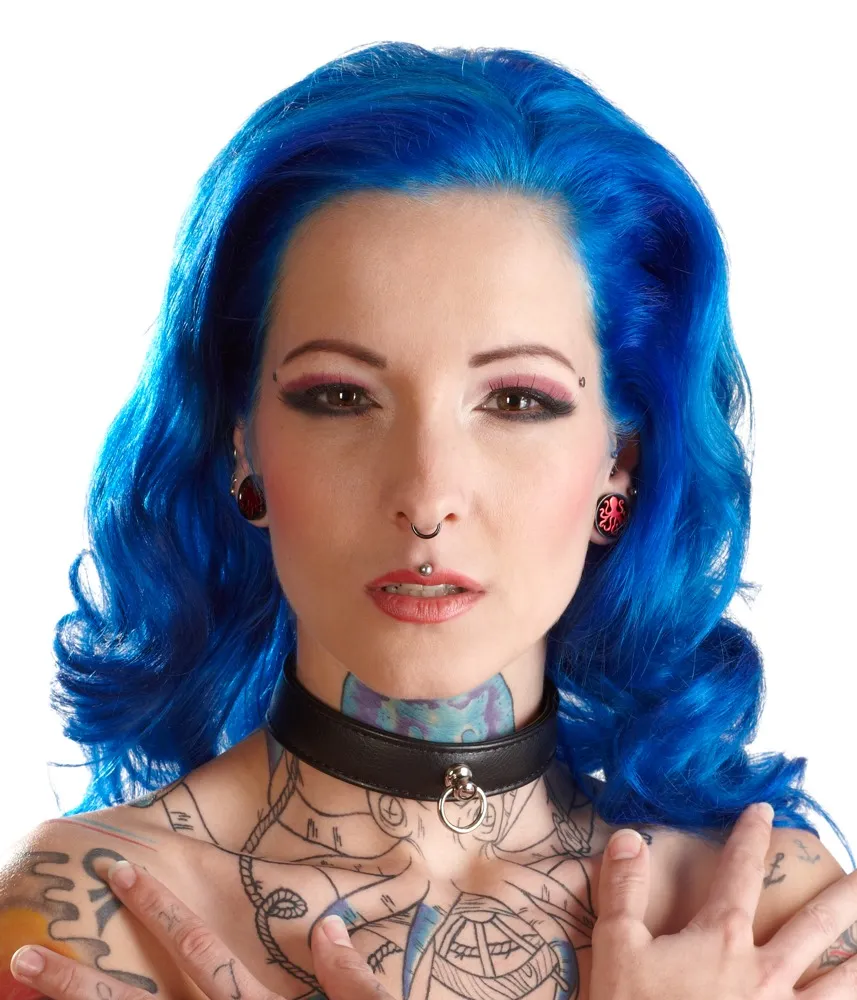 Halsfessel aus Lederimitat Halsfessel aus Lederimitat