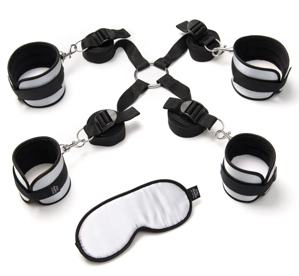 Bettfesseln „Hard Limits“ mit Augenbinde Bettfesseln „Hard Limits“ mit Augenbinde