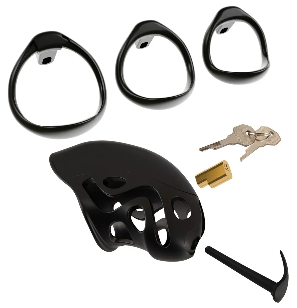 Peniskäfig mit herausnehmbarem Silikon-Dilator Peniskäfig mit herausnehmbarem Silikon-Dilator