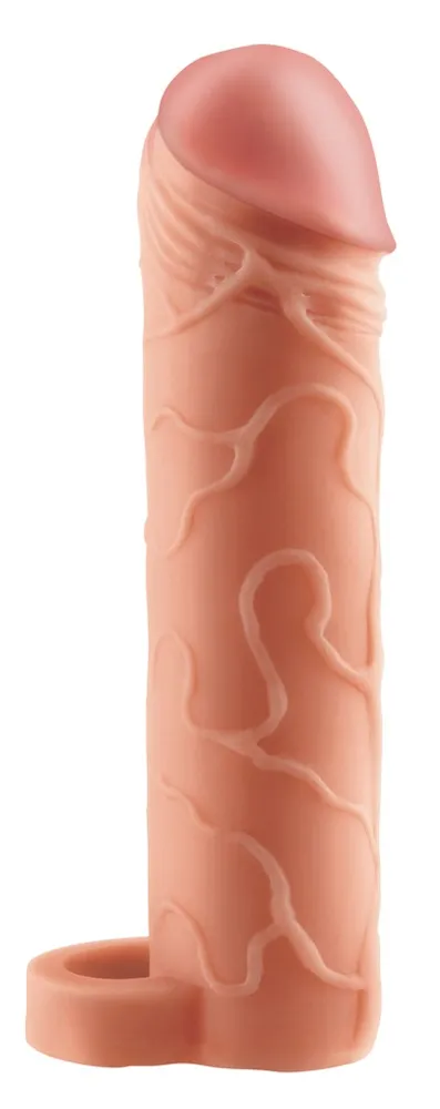 Penishülle mit Hodenring „Perfect 1" Extension with Ball Strap“, verlängert um 2,5 cm Penishülle mit Hodenring „Perfect 1" Extension with Ball Strap“, verlängert um 2,5 cm