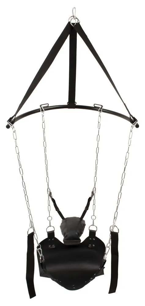 Liebesschaukel "Sex Swing" mit Liegefläche aus Leder und Kopfpolster Liebesschaukel "Sex Swing" mit Liegefläche aus Leder und Kopfpolster