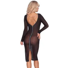 Kleid aus weichem Powernet, knieumspielende Länge Kleid aus weichem Powernet, knieumspielende Länge