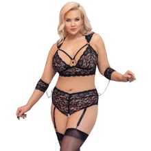 Bralette plus Straps-Slip ouvert inklusive Armfesseln Bralette plus Straps-Slip ouvert inklusive Armfesseln