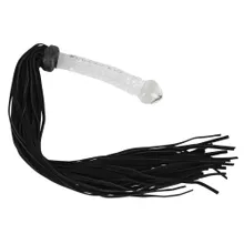 Peitsche „Whip", Mikrofaser-Riemen an Glasgriff/dildo Peitsche „Whip", Mikrofaser-Riemen an Glasgriff/dildo