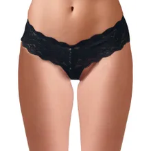 String mit eingenähter Perlenkette im Schritt String mit eingenähter Perlenkette im Schritt