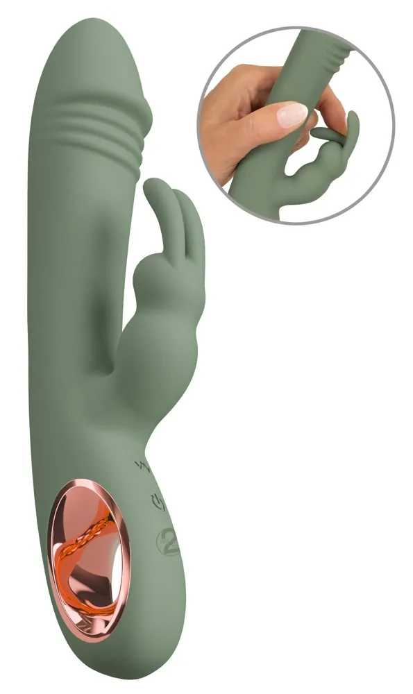Rabbitvibrator „Slim Rabbit Olive“ mit 2 Motoren Rabbitvibrator „Slim Rabbit Olive“ mit 2 Motoren