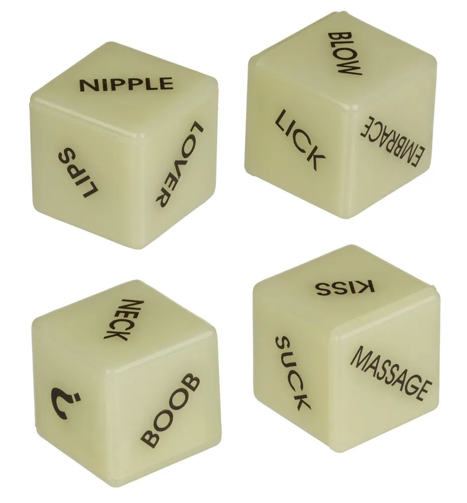 Liebeswürfel-Set „Glow in the Dark Love Dice“, englisch, 2 Stück Liebeswürfel-Set „Glow in the Dark Love Dice“, englisch, 2 Stück