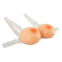 Silikonbrüste mit Halter, 2 x 400 g, breite Träger abnehmbar Silikonbrüste mit Halter, 2 x 400 g, breite Träger abnehmbar