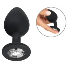 Analplug aus Silikon mit Schmuckstein Analplug aus Silikon mit Schmuckstein