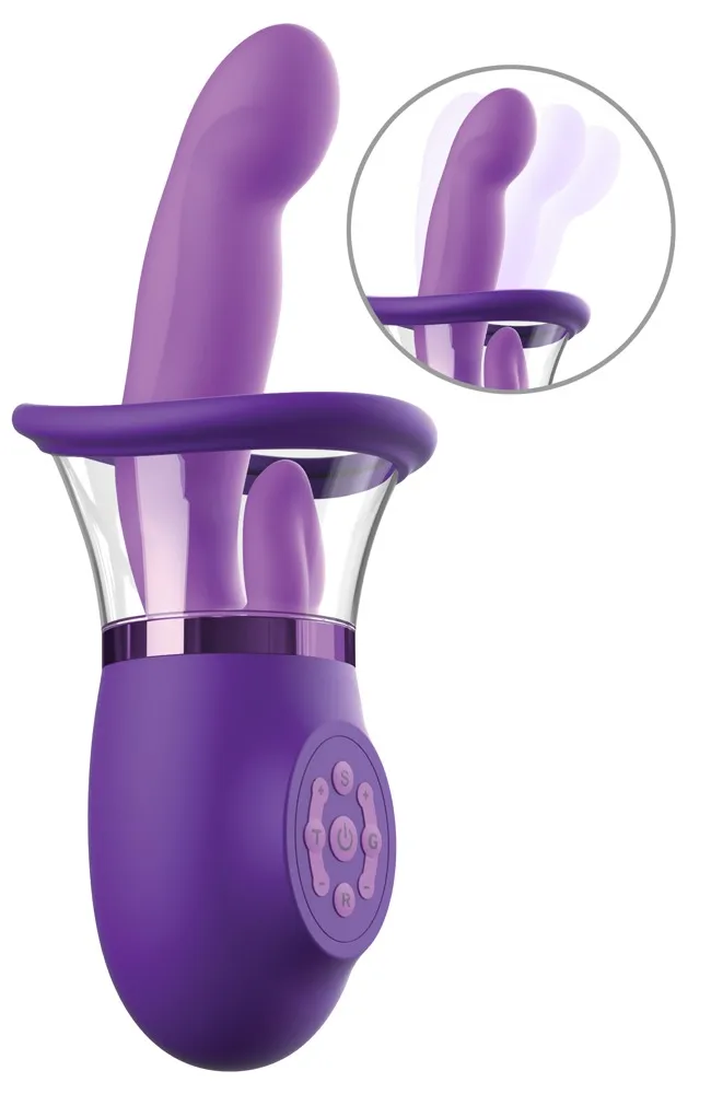 Vibrator „Ultimate Pleasure Pro Plus“ mit Saugschale und Vibro-Zunge Vibrator „Ultimate Pleasure Pro Plus“ mit Saugschale und Vibro-Zunge