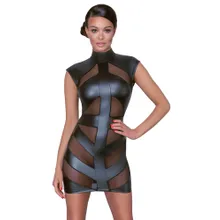 Kleid im Mattlook, vorne mit Powernet-Einsätzen Kleid im Mattlook, vorne mit Powernet-Einsätzen