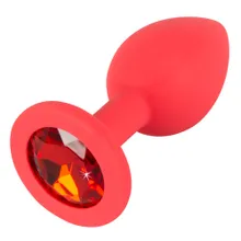 Analplug, rot mit Schmuckstein Analplug, rot mit Schmuckstein