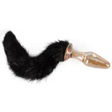 Analplug „Glas-Plug mit Schweif" Analplug „Glas-Plug mit Schweif"