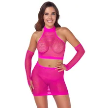 3-teiliges Dessous-Set aus Netz 3-teiliges Dessous-Set aus Netz