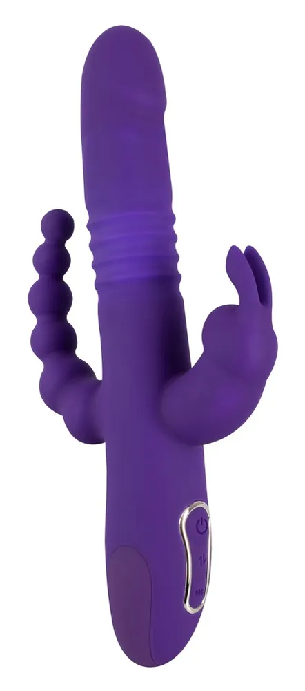 Stoßvibrator „Thrusting Pearl Triple Vibrator“ mit Klitoris- und Analvibrator Stoßvibrator „Thrusting Pearl Triple Vibrator“ mit Klitoris- und Analvibrator